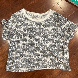 Aztec elephant print top
